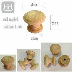 well sanded wooden cabinet knob 
