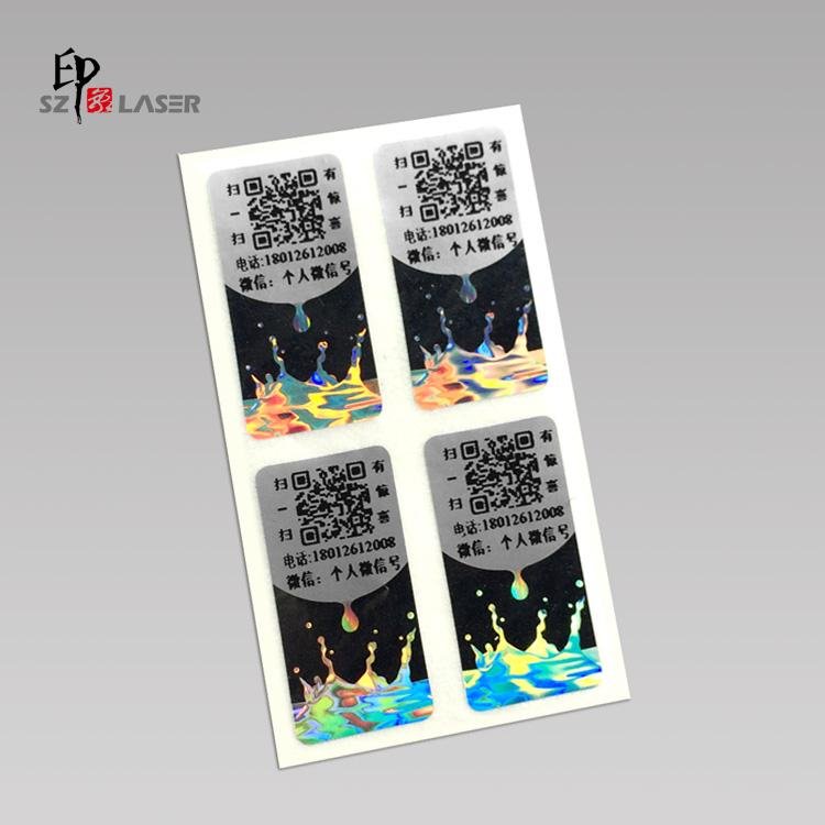 Customized anti-fake hologram barcode stickers