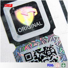 Make logo print 3D laser Certificate security hologram stickers