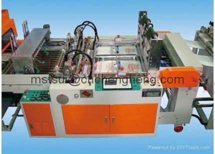 Full-automatic Double-line Hot-sealing & cutting T-shirt Bag making machine  2