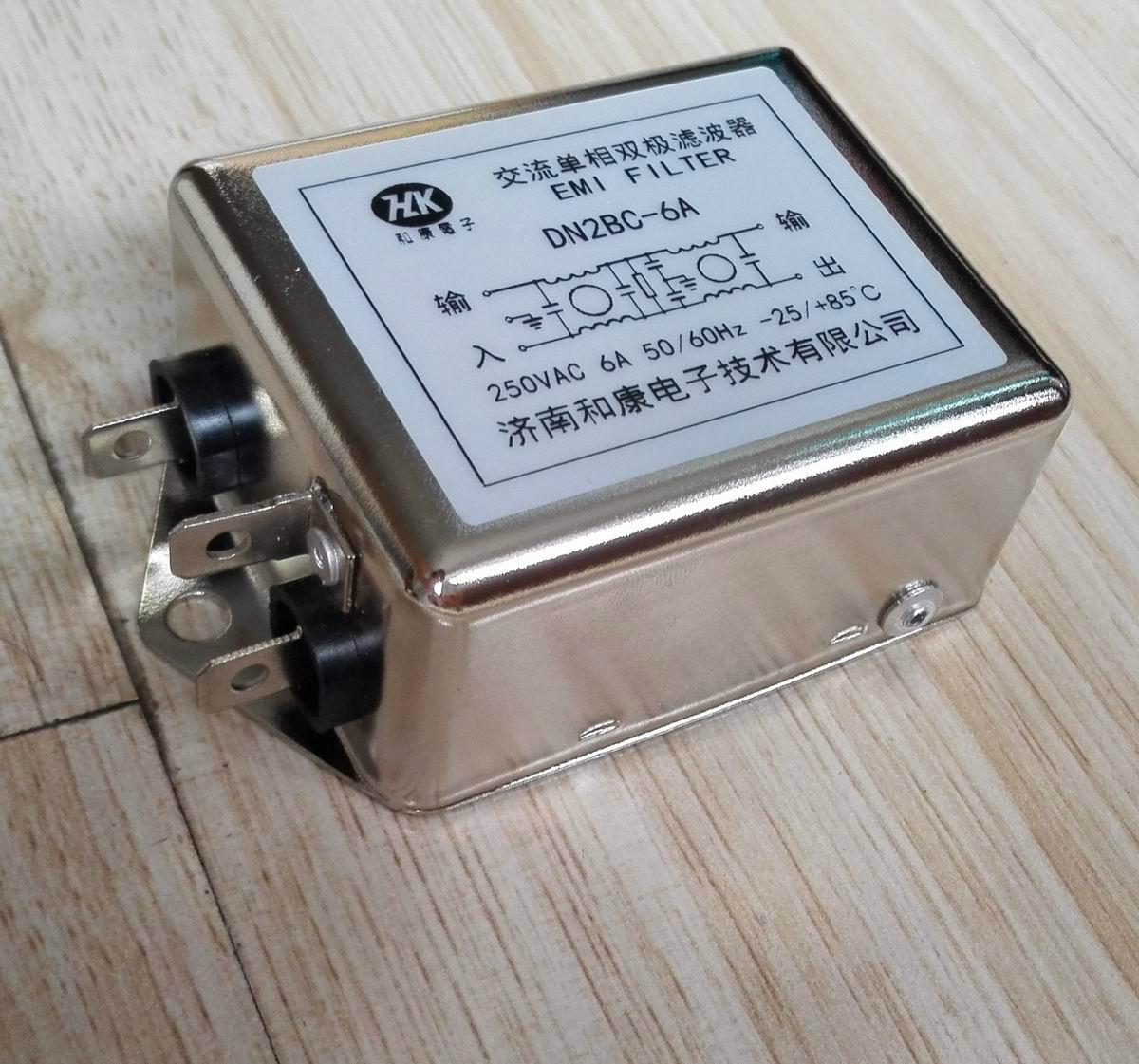 和康單相交流220V電源濾波器DN2C-6A10A20A