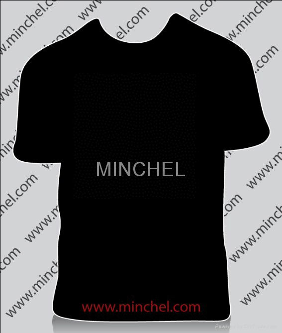 sound activated customel el t shirt/flashing el t shirt/t-shirt fashion 4