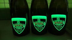 luminous label led label el label wine label lighting in dark place