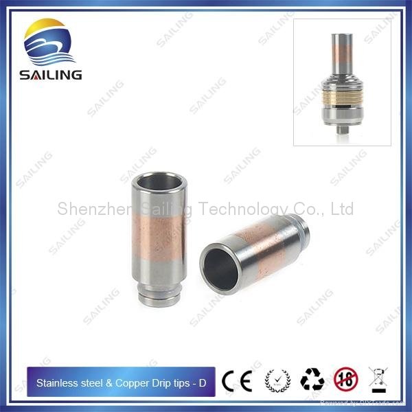 Hot selling 510 wide hole SS and brass drip tips 4