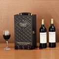 紅酒盒 紅酒包裝盒 葡萄酒盒 雙瓶裝紅酒皮盒 4