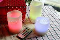 Colour changing candle set-melt with remote controlled 5