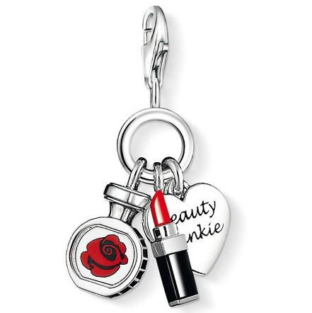 thomas sabo Beauty Junkie charm rose,lipstick and heart.