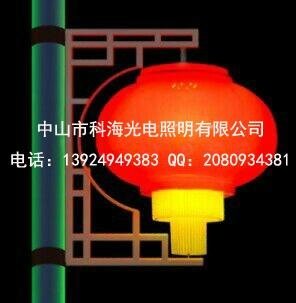 道路灯杆安装LED发光中国结灯 4