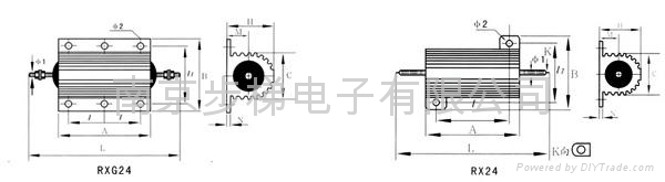 金黄色铝外壳线绕电阻器RX24 2