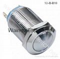 12mm metal push button switch with 2 pins momentary on  2