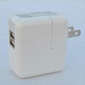 Dual USB charger with China, Japan & US plugs 1