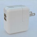 Dual USB charger with China, Japan & US plugs