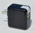 Dual USB charger with China, Japan & US plugs 5