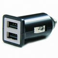 Dual USB car charger （in black）