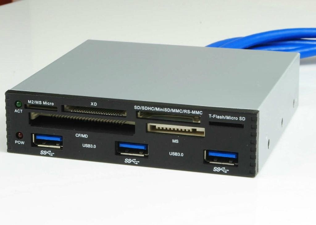 USB3.0 三口集线器＋读卡器 GU3030B