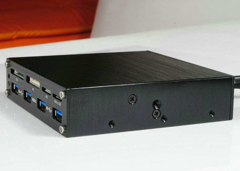 USB3.0 PCI-E 转USB3.0内置Hub+USB2.0 多功能读卡器  GP3056B  3