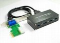 USB3.0 PCI-E 转 USB3.0 HUB (可用笔记本和台式机）  GP3060A 