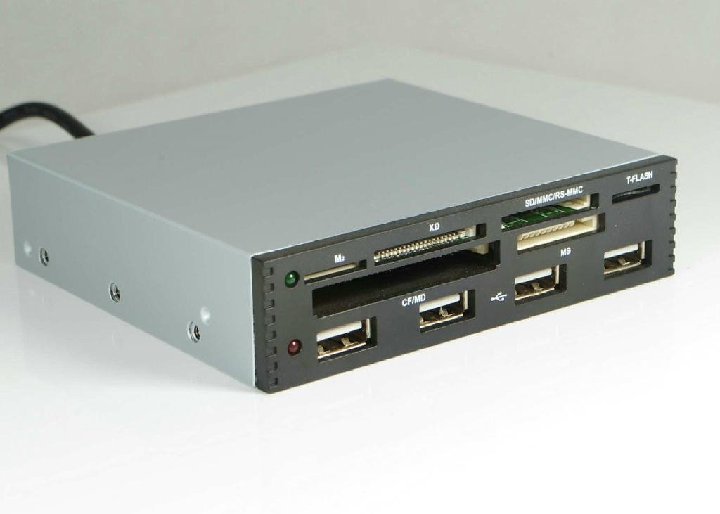 USB2.0內置Hub+USB2.0六卡讀卡器  GC006A 