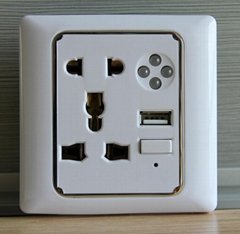 USB通用多功能牆壁插座(含1個usb 充電接口)