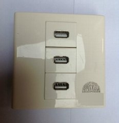 3口USB牆壁插座（含3個usb 充電接口）