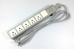 5 gang USA type outlet extension power strip