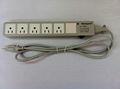 5 gang USA type outlet extension power strip 7