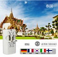 全球转换插头双USB出国旅游转换器日本美国韩国英国电源插座
