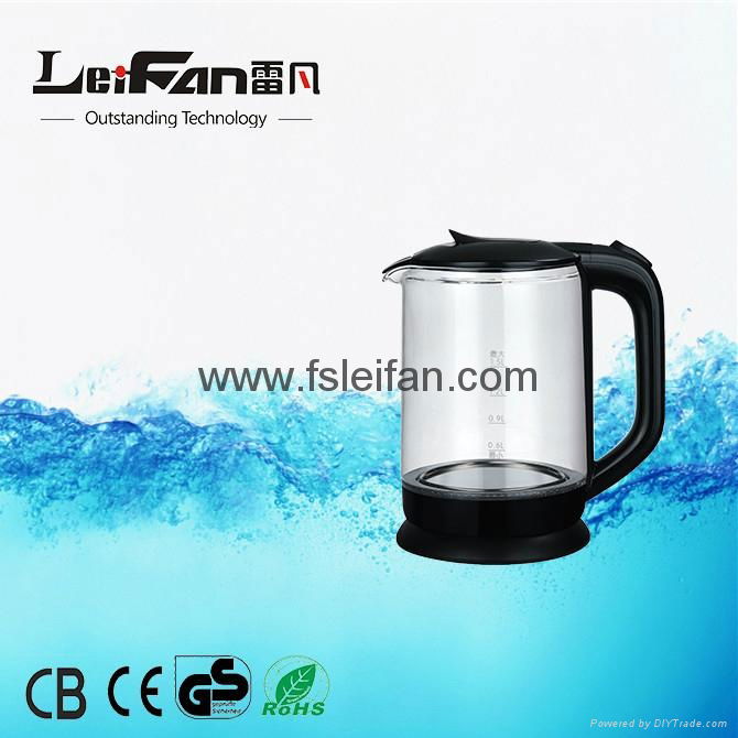 New on sales 1.5 liter high quality single wall electric glass kettle