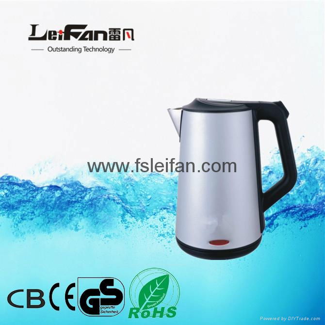 hot selling 2.0l CB CE GS UL certificate 220v stainless steel electric kettle