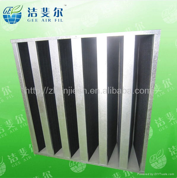 Chemical activated carbon Vv-bank air filters 2