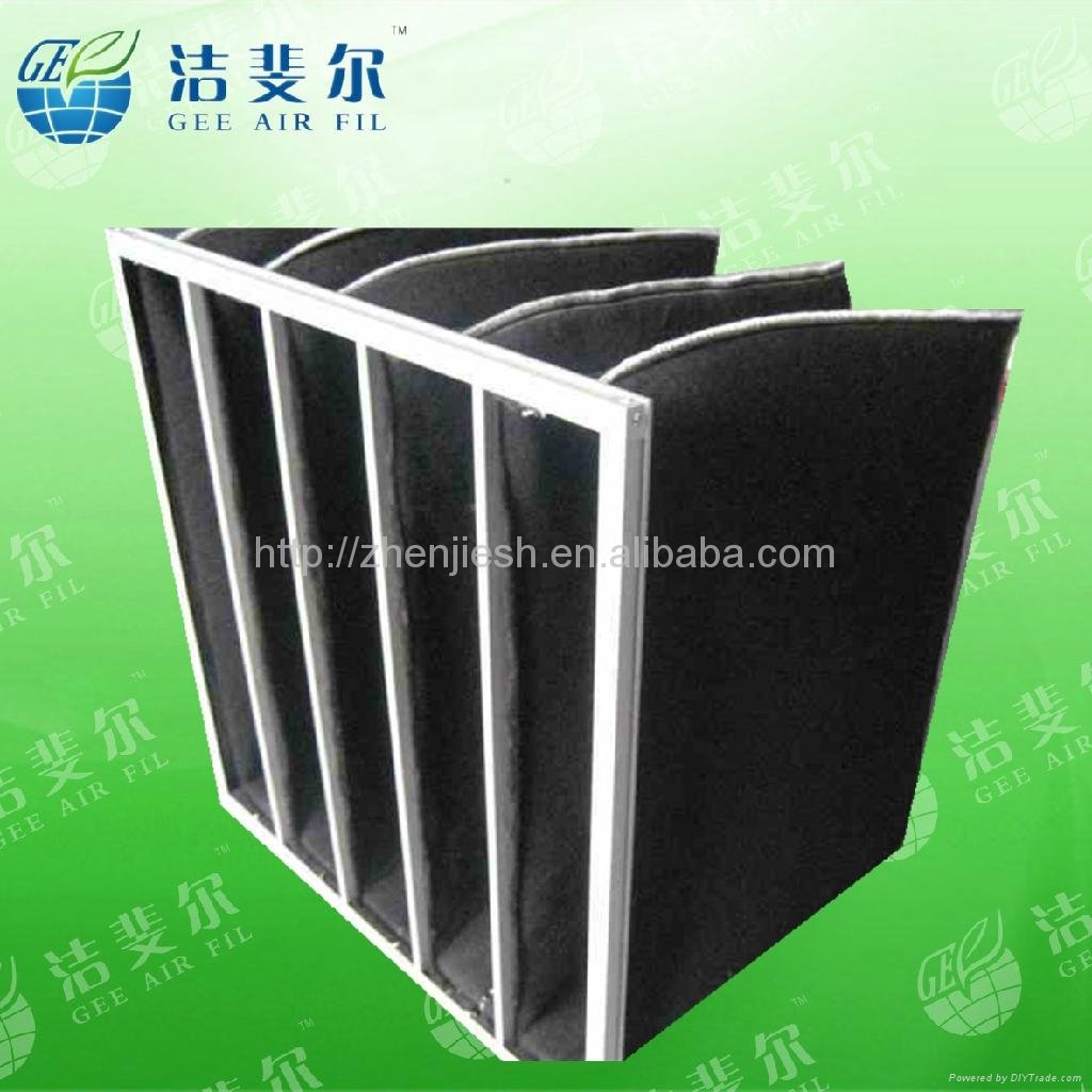 Chemical activated carbon Vv-bank air filters 3