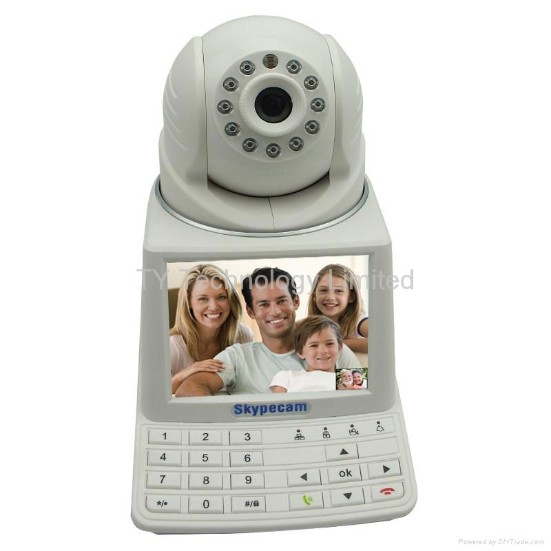 Network Phone Camera with 3.5 inch HD display Support live video or Playback 