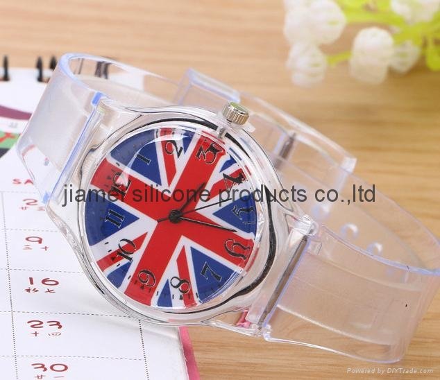 Newest smile face Silicone jelly watch 5