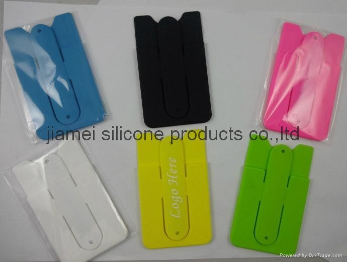 Promotional gifts mobile phones silicone card holders support stand stens 2