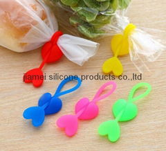 FDA silicone sealing clips ropes fashion clip holder