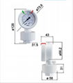 台湾协钢压力TEFLON隔膜压力计 3