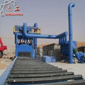 Roller conveyor shot blasting machine