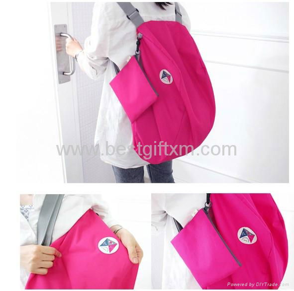 Hot Korean Nylon Folding Shopping Bags Novelty Design Travel Bag Outdoor Bags Ba 3