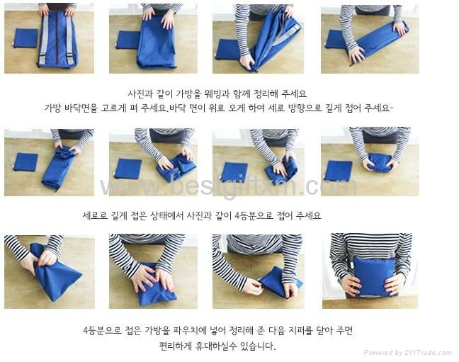 Hot Korean Nylon Folding Shopping Bags Novelty Design Travel Bag Outdoor Bags Ba 4