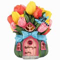 Polyresin Tulip fairy house 1