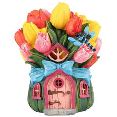 Polyresin Tulip fairy house