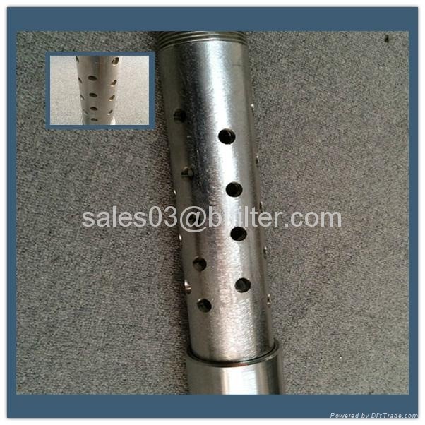 strength enhanced steel round hole strainer perforated pipe filter 