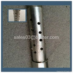 strength enhanced steel round hole strainer perforated pipe filter