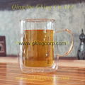 Double wall glass cup