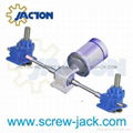 a complete worm gear screw jack system