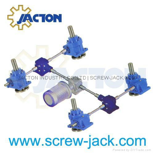 two jack systems joined via a speed reducer or miter box supplier 4