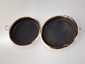 Fashion 18cm shiny gold handbag clutch purse frame with shell plastic 3