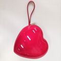 Unique Designer Acrylic Clutch  Red Heart Shape Pearl Chain Party Evening bag