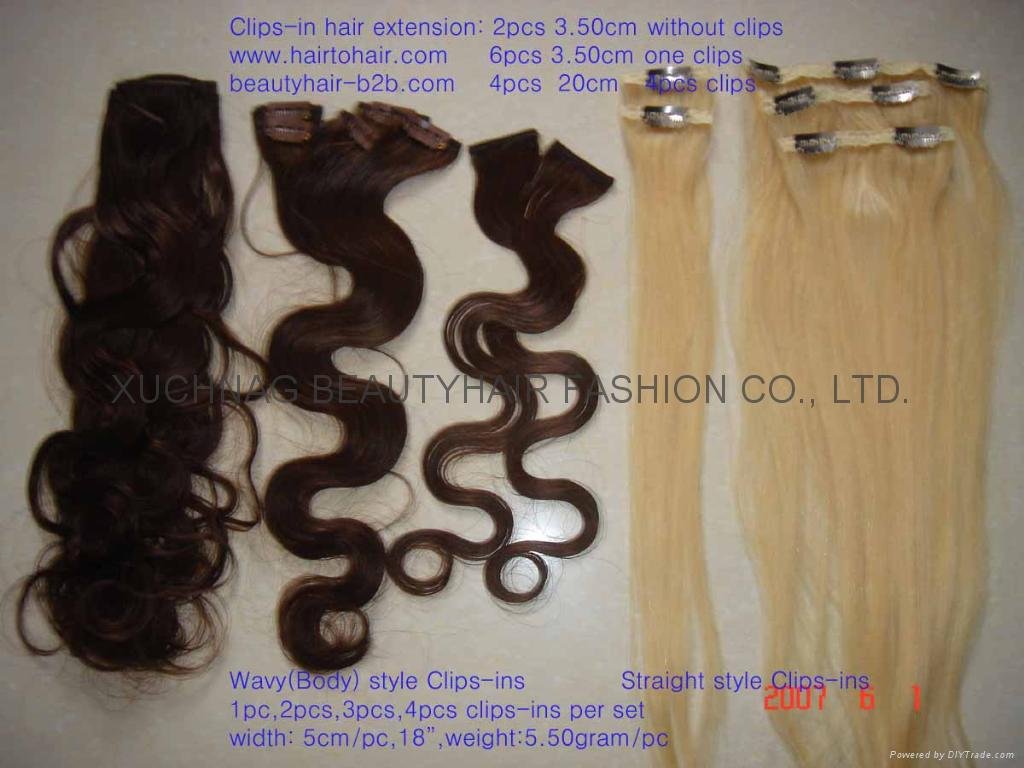Clips-ins,clips on hair extension 5