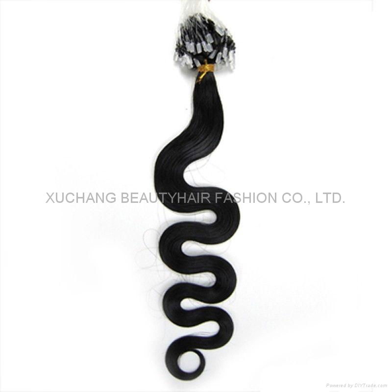 Micro Loop Rings Human hair extension Body wave /curly 2